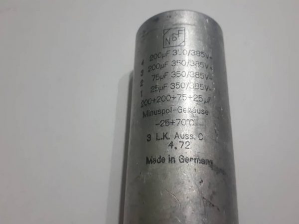 خازن فلزی 350/385 ولت 25+75+200+200 میکروفاراد